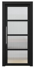 Porta NATURA LUMIA Model 2 czarny z szybą ryflowaną