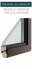 Pol-skone Okno Energy Concept 92 Alu-Effect DREWNO-ALUMINIUM
