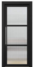 Porta NATURA LUMIA Model 1 czarny z szybą ryflowaną